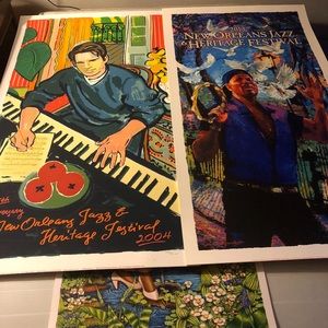 Various New Orleans Jazz Fest Posters